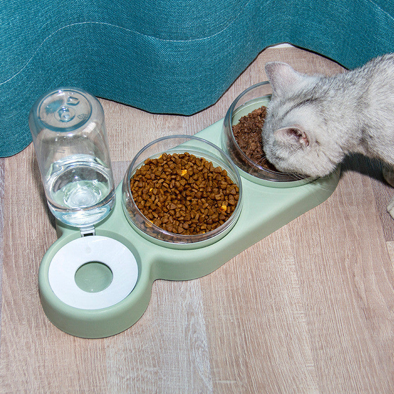 Automatic Feeder Bowl With Water Fountain