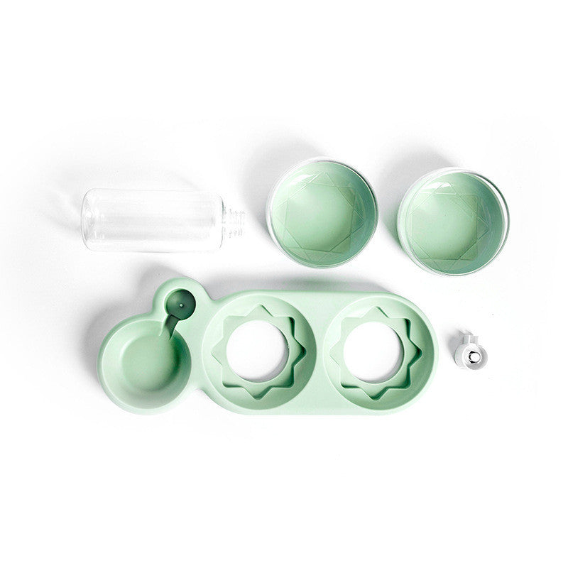 Automatic Feeder Bowl With Water Fountain