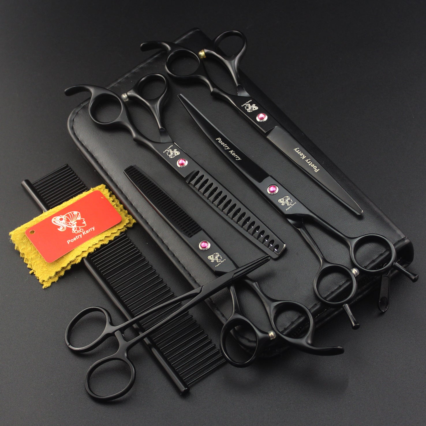Pet grooming scissors set